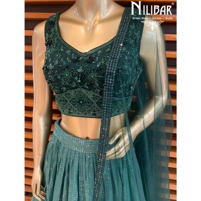 Castleton Green Georgette Lehenga