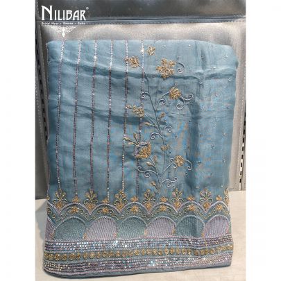 Ice Burg Blue  Unstitched Suit