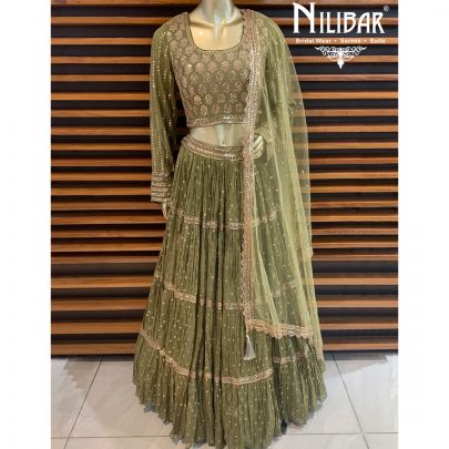 Olive Green Lehenga