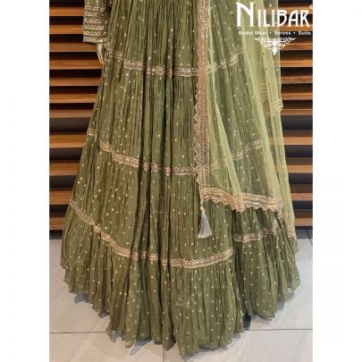 Olive Green Lehenga