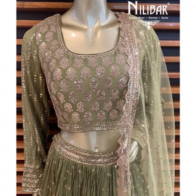 Olive Green Lehenga