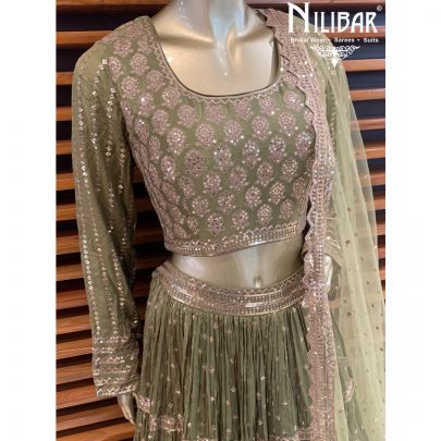 Olive Green Lehenga