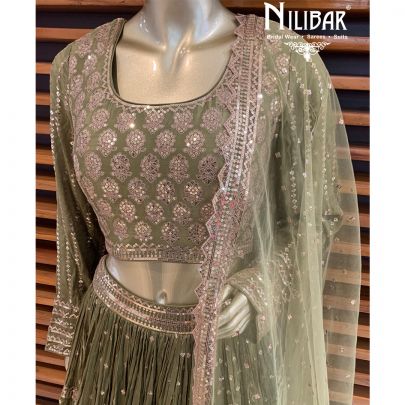 Olive Green Lehenga