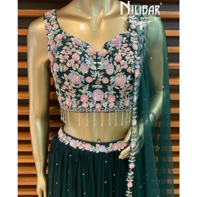 Dark Green Lehenga