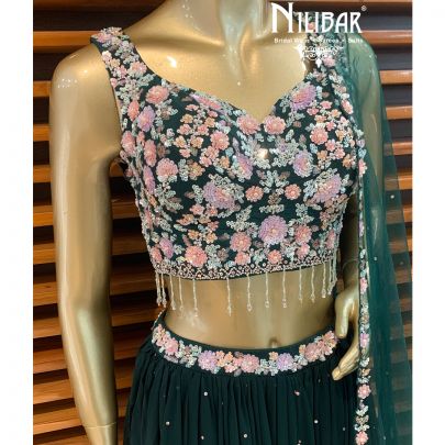 Dark Green Lehenga