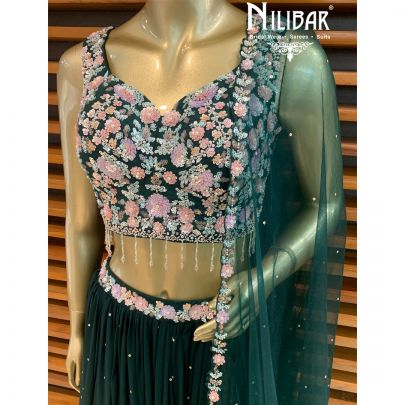 Dark Green Lehenga
