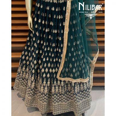 Bottle Green Lehenga
