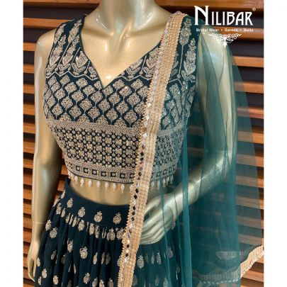 Bottle Green Lehenga