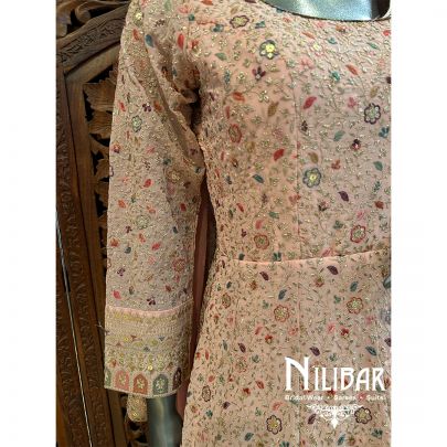 Powder Pink Georgette Anarkali