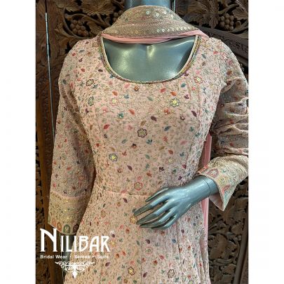 Powder Pink Georgette Anarkali