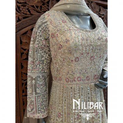 Off White Net Anarkali