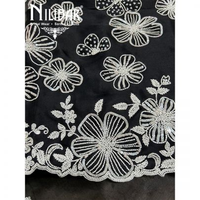 Black Organza Unstitched Suit