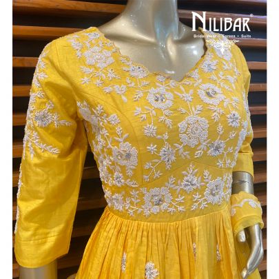 Yellow Silk Palazzo Suit
