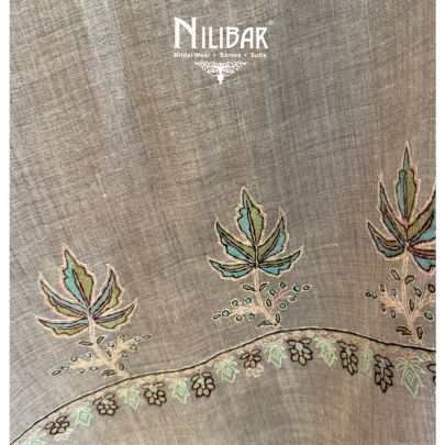 Beige Pashmina Embroidered Shawl