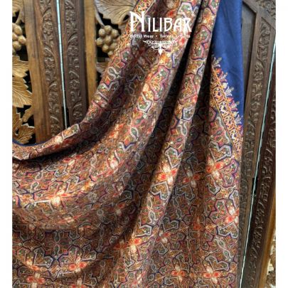 Blue Pashmina Embroidered Shawl