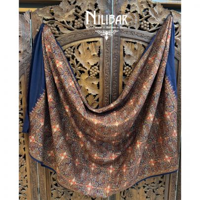 Blue Pashmina Embroidered Shawl
