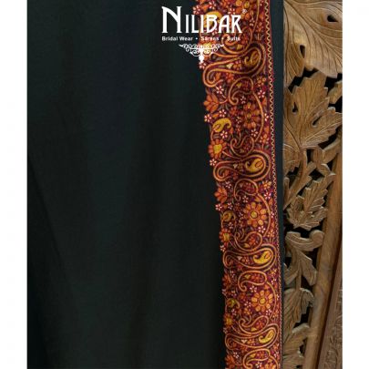 Black Pashmina Embroidered Shawl