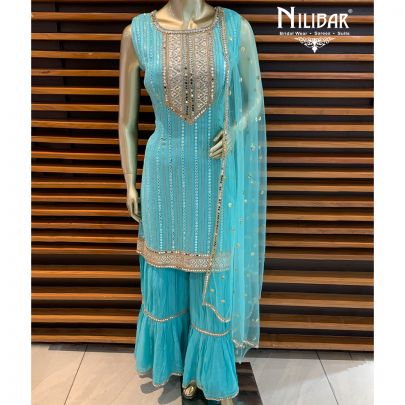 Turquoise Blue Garara Suit