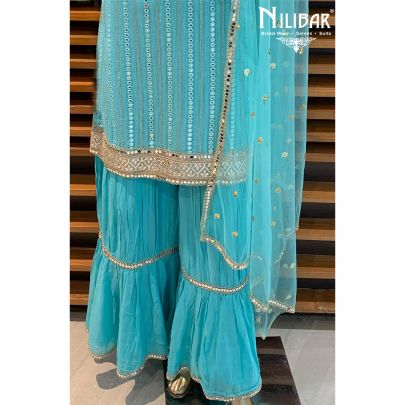 Turquoise Blue Garara Suit