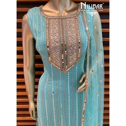 Turquoise Blue Garara Suit