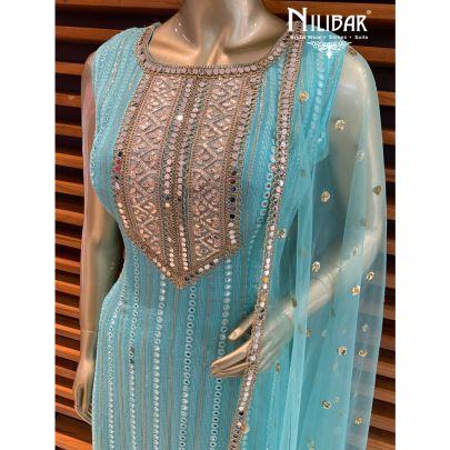Turquoise Blue Garara Suit