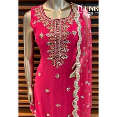 Magenta Sharara Suit