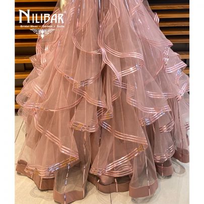Rosewood Pink Net Gown