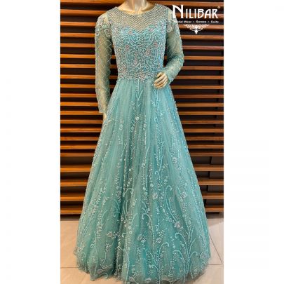 Tiffany Blue Net Gown