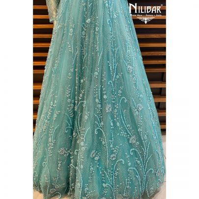 Tiffany Blue Net Gown