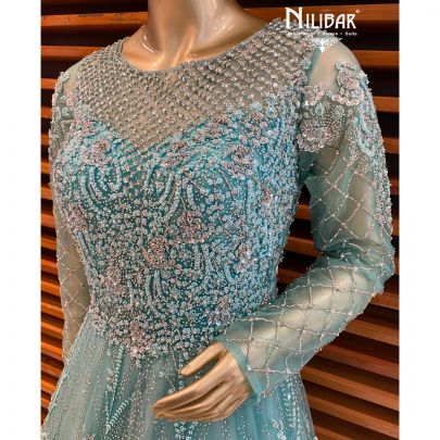 Tiffany Blue Net Gown