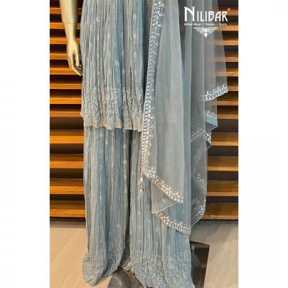 Light Slate Grey Garara Suit