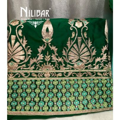 Bottle and Lime Green Unstitched Suit