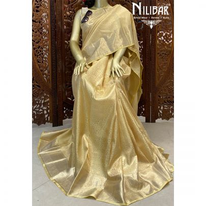 Golden Kanjivaram Silk Saree