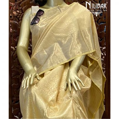 Golden Kanjivaram Silk Saree