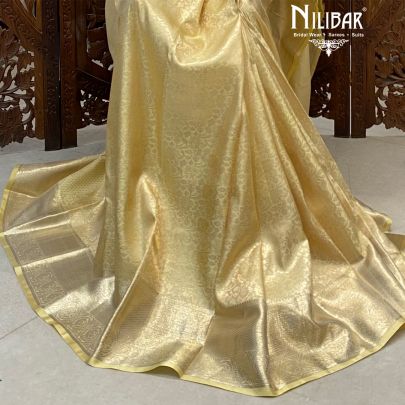Golden Kanjivaram Silk Saree