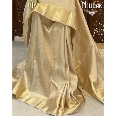 Cream Silk Kanjivararm Saree