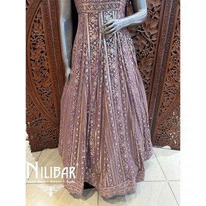 Purple Georgette Chiffon Anarkali