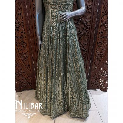 Green Georgette Chiffon Anarkali