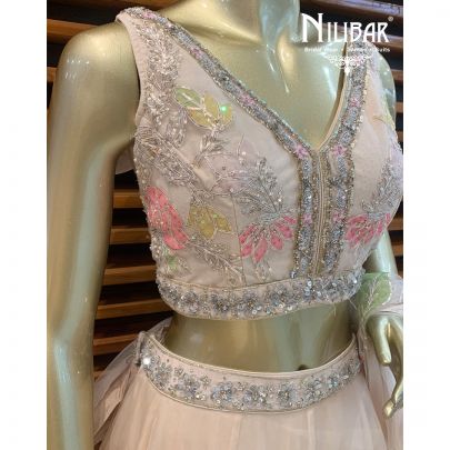 Cream Lehenga