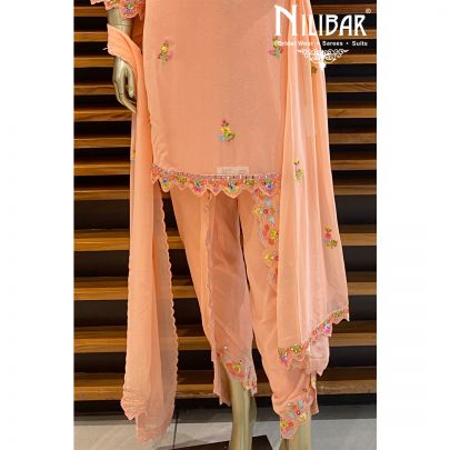 Peach Dhoti Suit
