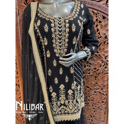Black Georgette Garara Suit