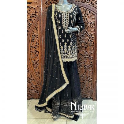 Black Georgette Garara Suit