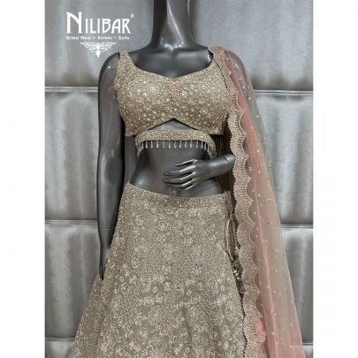 Mint Green Georgette Lehenga