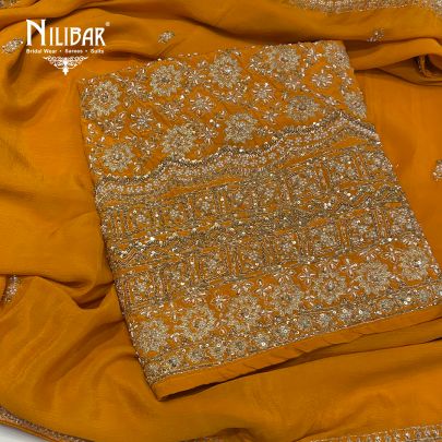 Mustard Crepe Unstitched Suit