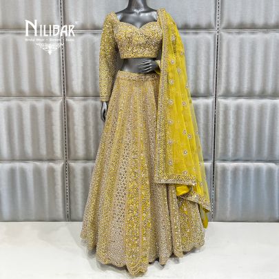 Apple Green Net Lehenga