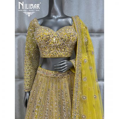 Apple Green Net Lehenga