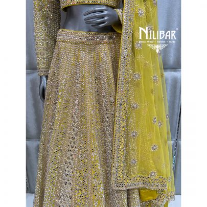 Apple Green Net Lehenga