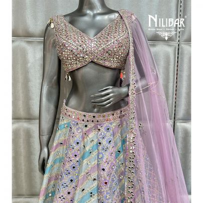 Pastel Multicolor Silk Lehenga