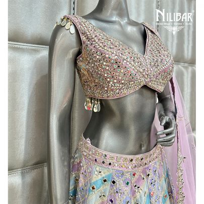 Pastel Multicolor Silk Lehenga
