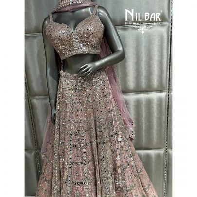 Lemonade Pink Net Lehenga With Net Dupatta